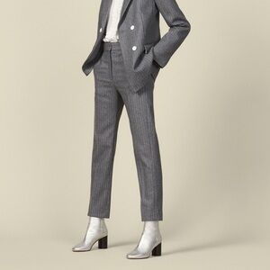 Sandro grey wool blended pants